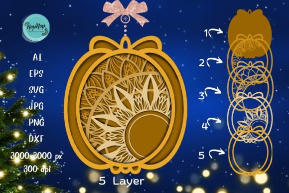 3D Gold Pomegranate Christmas Ornament: A Premium 3D SVG for Festive Editorial Design