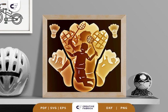 Badminton 3D Shadow Box Paper Cut: A Lifestyle & Hobbies 3D SVG Review for Bloggers and Digital Publishers