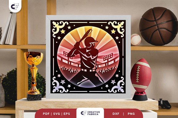 Baseball 3D Layered Paper Cut for Lifestyle & Hobbies Crafting
