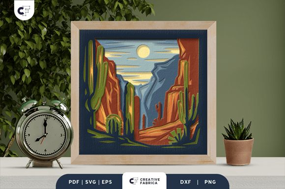 Beautiful Canyon Landscape 3D SVG Review for Real Embroidery Use