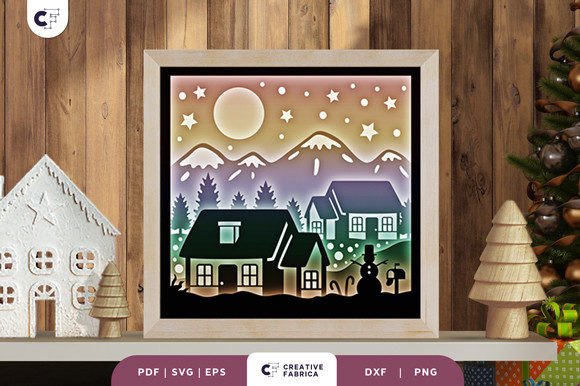 Christmas Village 3D Layered Paper Cut Review for Real Embroidery Projects