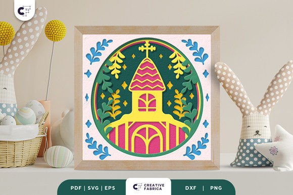 Easter Church 3D SVG: A Festive Design for Seasonal Branding