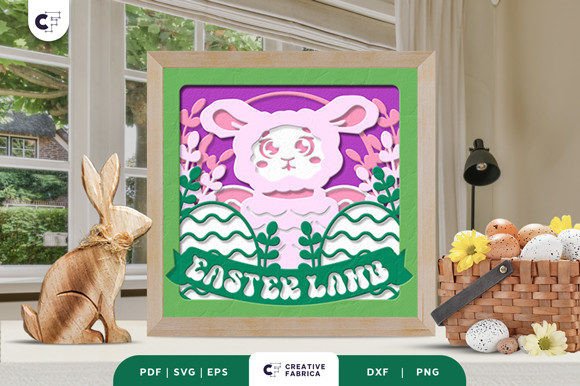 Easter Lamb 3D SVG Design for Craft Sellers and Digital Makers