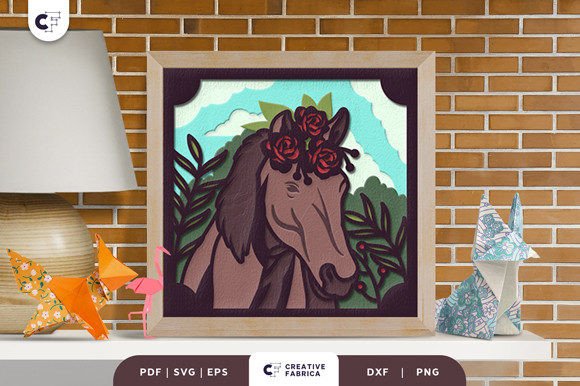 Floral Horse Head 3D SVG: A Seasonal Design Asset for Elegant Branding