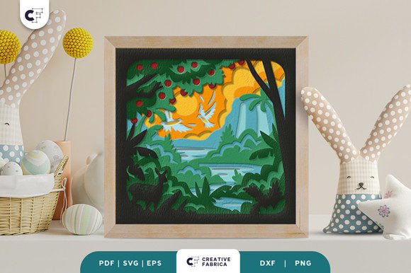 Garden of Eden 3D Shadow Box β Easter 3D SVG for Brand Storytelling
