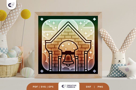 Mission Bell 3D Shadow Box Paper Cut SVG Review