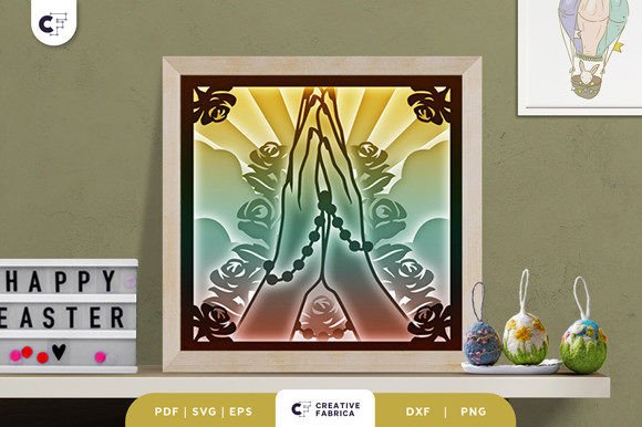 Praying Hand with Rosary 3D Shadow Box: A Designerβs Review for Easter-Themed 3D SVG Use
