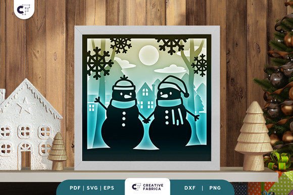 Retro Cute Snowman 3D SVG for Christmas Content Design
