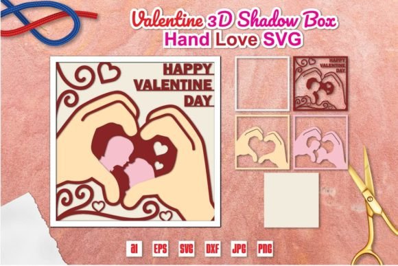 Valentine 3D Shadow Box - Hand Love SVG: A Designer’s Review for Real Client Projects